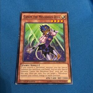 Yugioh Card Canon The Melodious Diva Light Type Monster 1st Edition 1996 NWOTS
